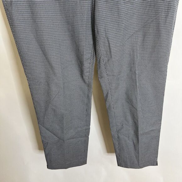 J Jill Women's Ankle Pants Size 12 Hounds Tooth Flat Front Mid Rise Stretch - Picture 4 of 10
